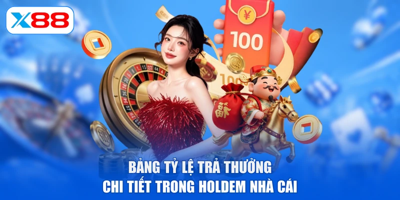 Bảng tỷ lệ trả thưởng chi tiết trong holdem nhà cái