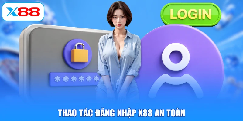 Thao tác đăng nhập X88 an toàn